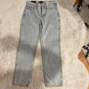 Banana Republic straight leg high-waisted light wash jeans.  Size 4 / 27.